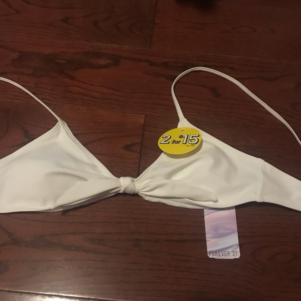 Forever 21 white tie front bikini